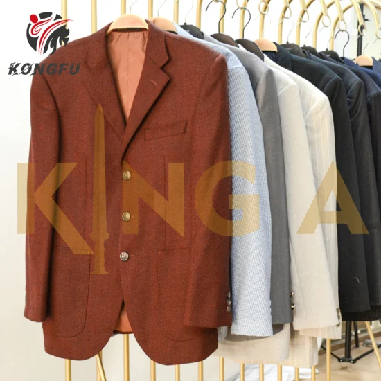 Ukay 古着俵バルク中国アパレル中古衣料品サプライヤー英国からの正式なビジネス男性スーツ
